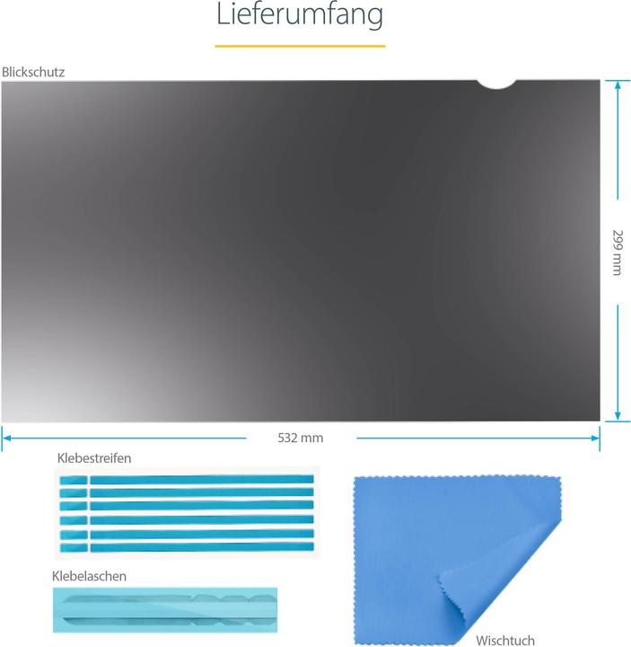 Produktbild StarTech .com Monitor Privacy Screen for 61,00cm (24") Display (24", 16 : 9)