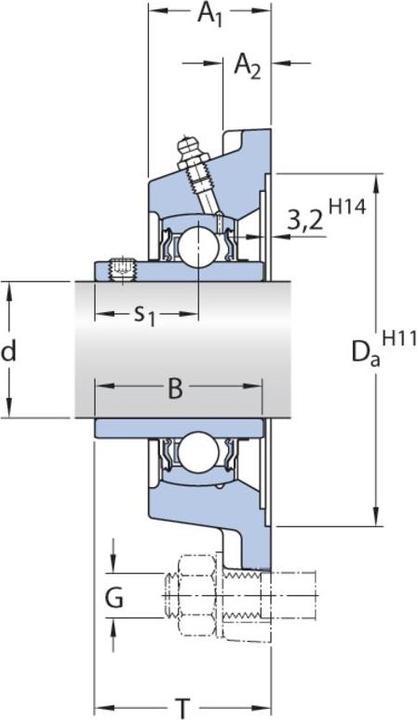 Actual product image SKF Y-bearing flanged unit FY