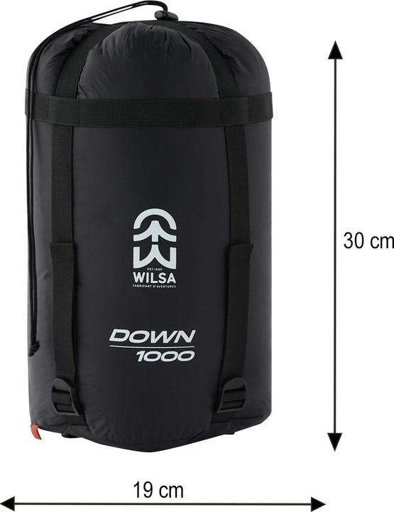Actual product image Wilsa Down 1000" sleeping bag (220 cm)