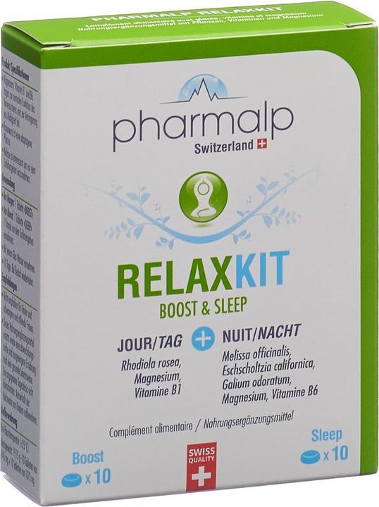 Produktbild Pharmalp RelaxKit Boost und Sleep 2x10 Tabletten (20 Stück, Tabletten, 35 g)