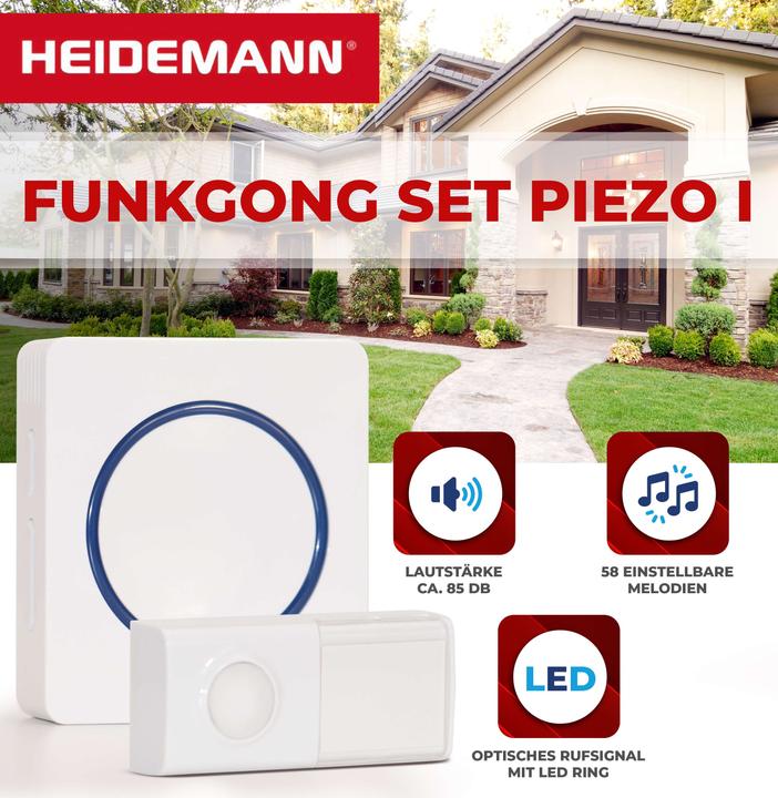 Produktbild Heidemann Funkgong Set Piezo I (Kabellos)