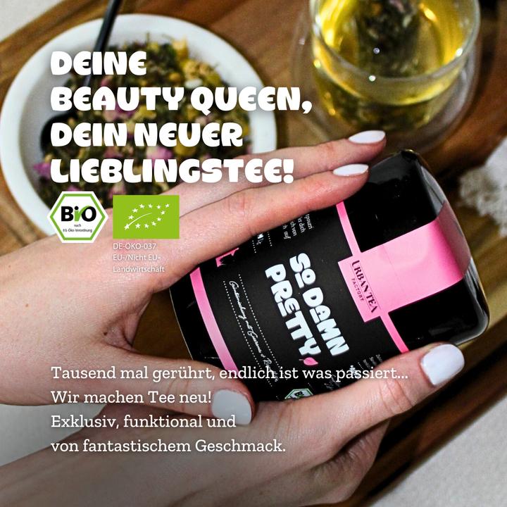 Produktbild Urban Tea Factory So Damn Pretty - Grünteemischung mit Guarana & Rosenblüten - Bio Glas