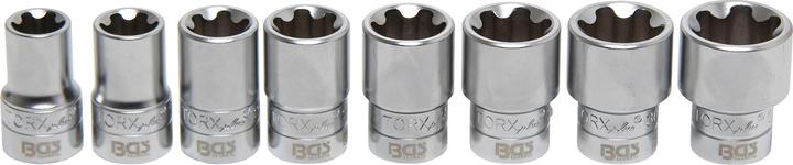 Produktbild BGS Steckschlüssel-Einsatz-Satz T-Profil Plus (TX Plus) 12,5 mm (1/2") SW 18EP - 32EP (1/2")