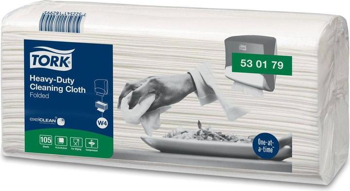 Produktbild Tork Putztuch 530179 L238xB338ca. mm weiss 1-lagig, ungeprägt (1 x)