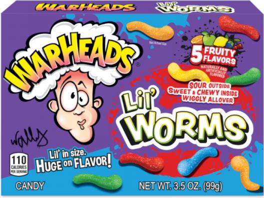 Warheads Candy Lil Worms 12X99 Gram (99 g)