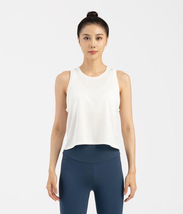 Actual product image Kiprun Débardeur court de Running respirant Femme - Run 500 Dry blanc (XL)