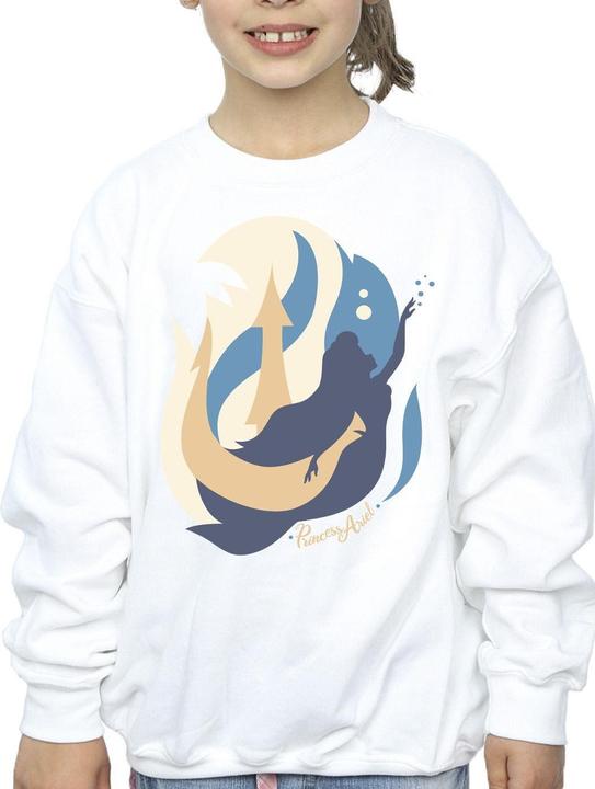 Actual product image Disney Girls The Little Mermaid Colour Silhouettes Sweatshirt (128)