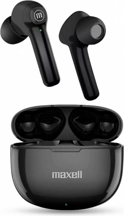 Immagine prodotto Maxell Cuffie wireless Dynamic+ con custodia di ricarica Bluetooth Nero (4 h, Senza fili)
