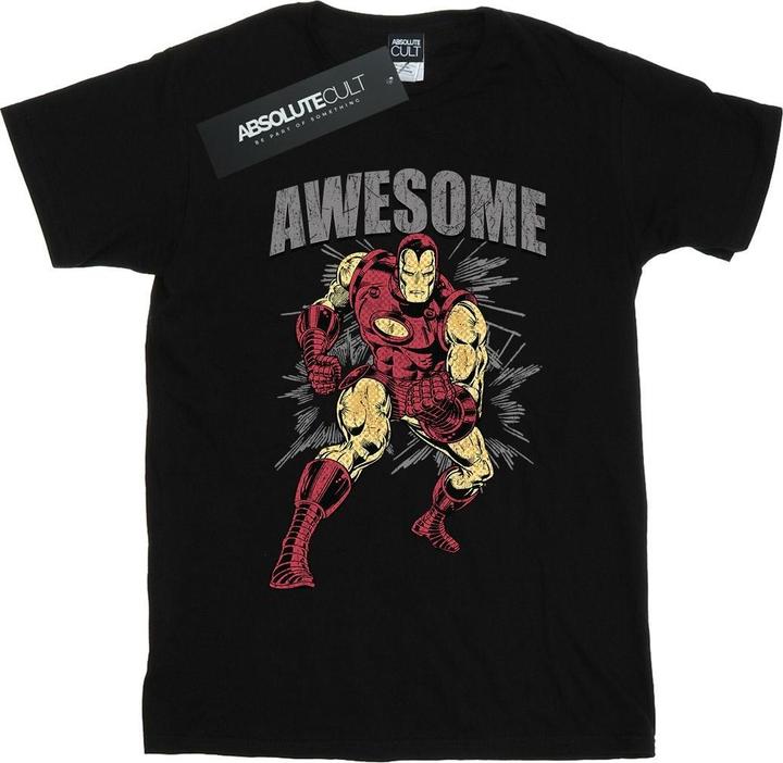 Actual product image Girls Awesome Iron Man Cotton T-Shirt (140, 146)