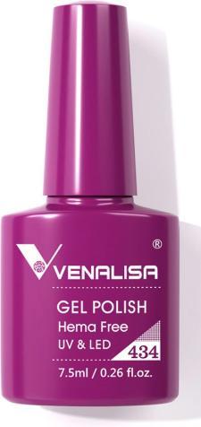 Actual product image Venalisa Gellacquer 434 UV/LED (Pink violet, UV gel varnish)