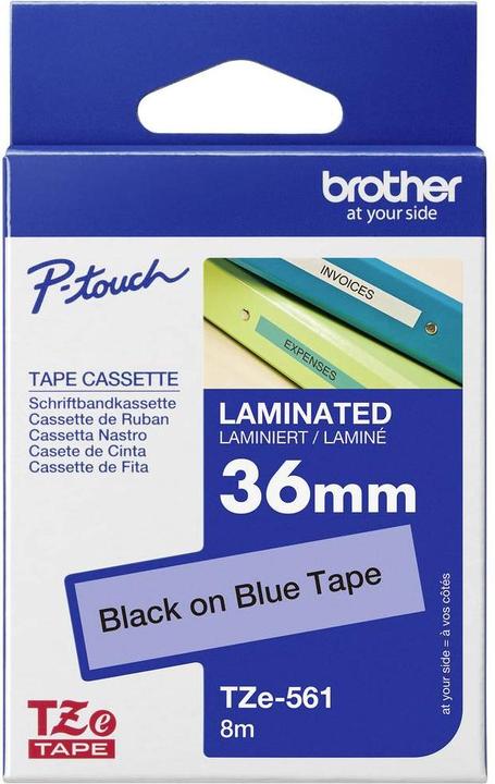 Produktbild Brother P-touch Schriftband TZe laminiert (3.60 cm, Blau)