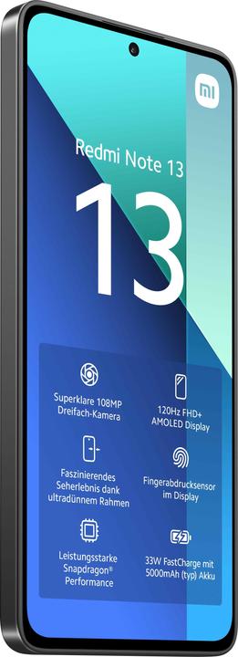 Immagine prodotto Xiaomi Redmi Note 13 (256 GB, Midnight Black, 6.67", Doppia SIM Ibrida, 108 Mpx, 4G)