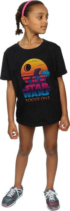 Actual product image Star Wars Girls Rogue One Logo Sunset Cotton T-Shirt (116)