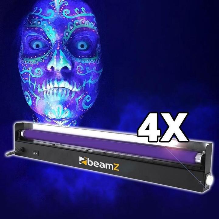 Produktbild Halloween TL Blacklight Set - 4x 60 cm tl Blacklight in Armatuur