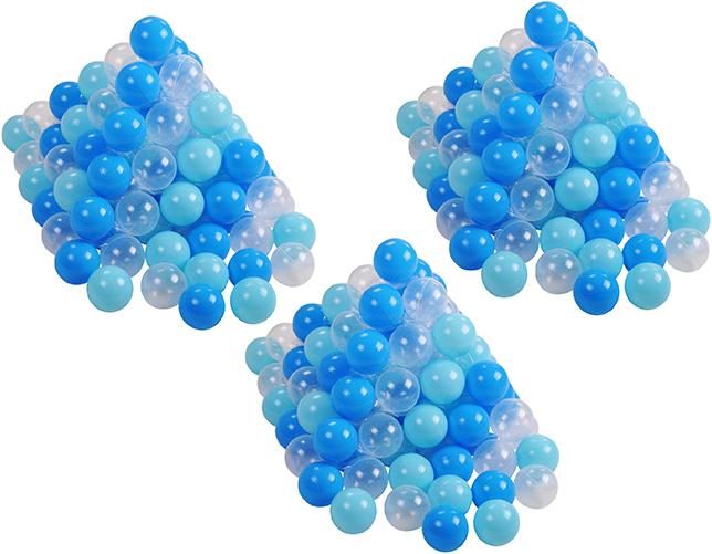 Actual product image Knorrtoys Ball set approx. Ø6 cm - 300 balls/soft blue/blue/transparent