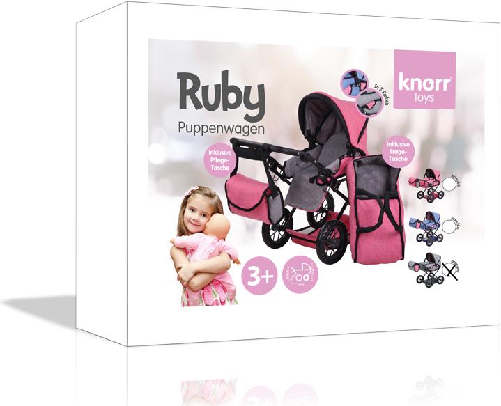 Produktbild Knorrtoys Puppenwagen Ruby - jeans grey