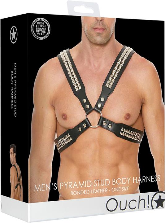 Produktbild Ouch! Men's Pyramid Stud Body Harness - One Size (One Size)