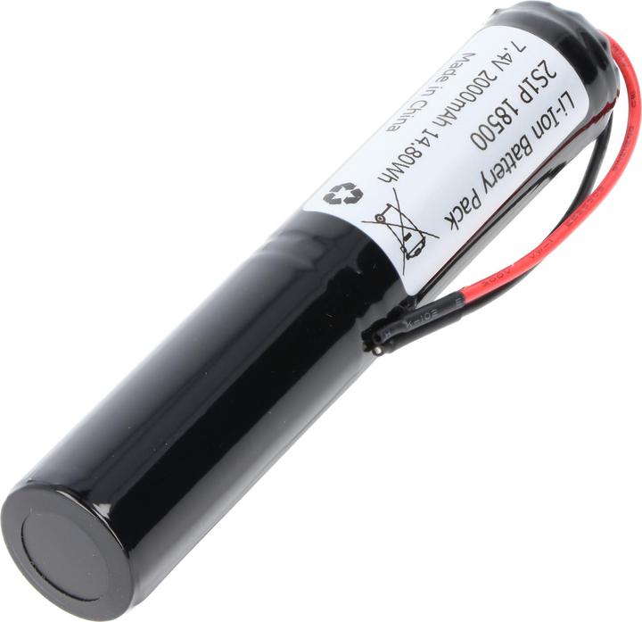 Produktbild AccuCell 2S1P 7,2V-7,4V 2000mAh zylindrisch Li-Ion Akku mit BMS-Schutz und offenen Kabellitzen (2000 mAh)