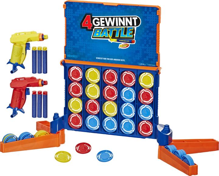 Hasbro Gaming 4 gewinnt Battle Spiel mit Nerf Blastern