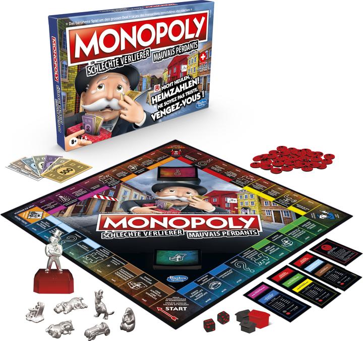 Image du produit Monopoly Un monopole pour les mauvais perdants (Allemand, Français, Italien)
