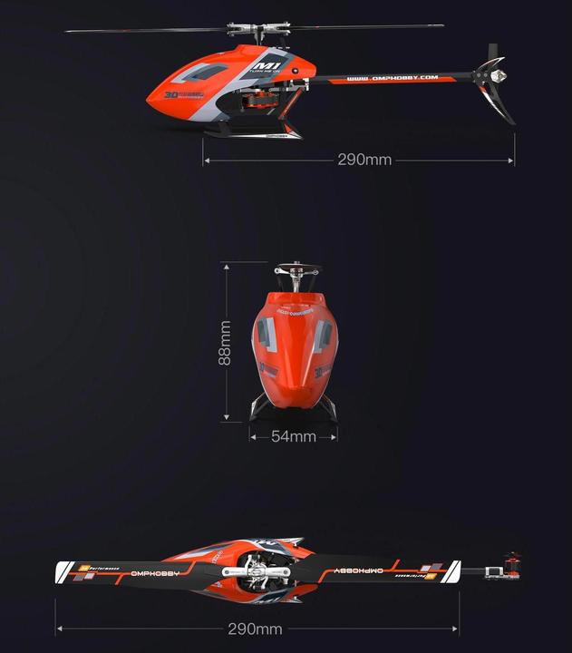 Image du produit OMP Hobby Hélicoptère M1 EVO Flybarless, 3D, Blanc BNF