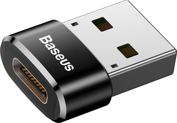 Actual product image Baseus USB Male To Type-C Female Adapter Converter Black (USB-C, 1.70 cm)