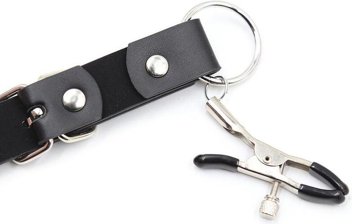 Actual product image Ohmama Fetish Leg Bondage Strap Clit Clamps