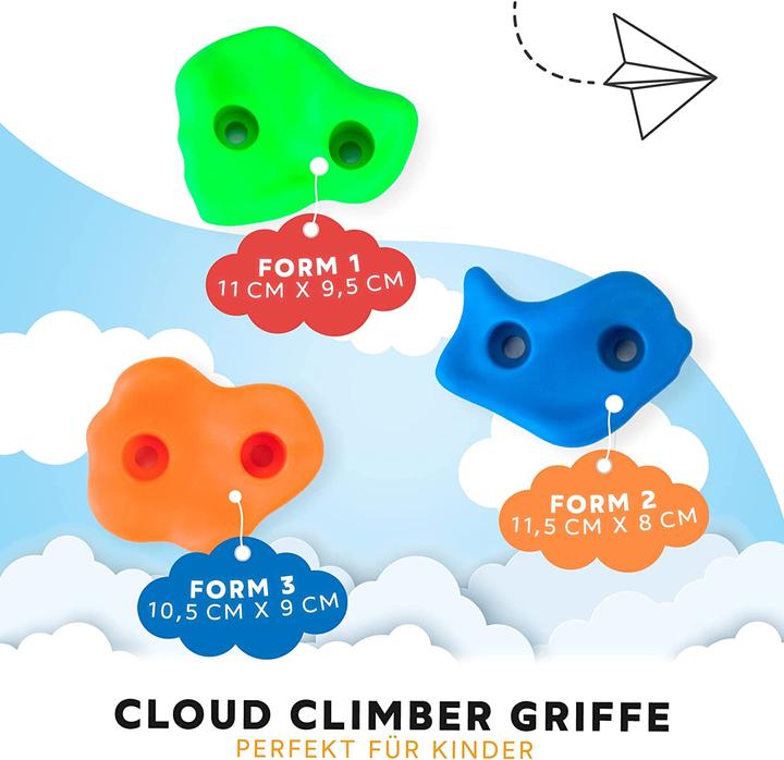 Immagine prodotto GO!elements Sostegni per arrampicata per bambini 15 pezzi (Arancia, Rosso, Blu, Verde, Giallo)