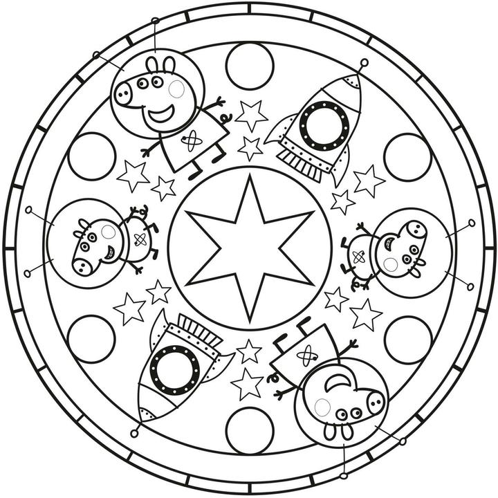 Actual product image Peppa Wutz colouring pictures: MANDALA colouring fun