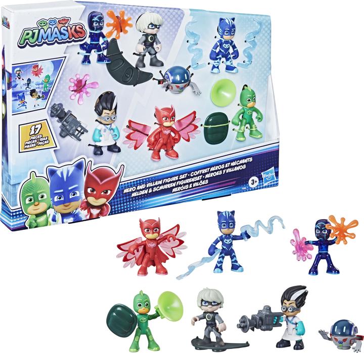 Image du produit PJ Masks Set de figurines Héros et Vilains
