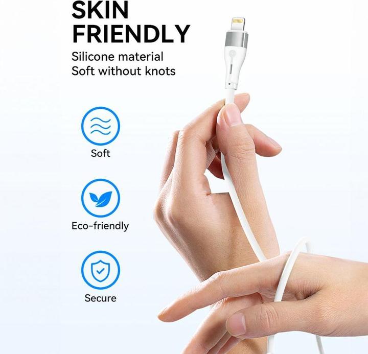 Produktbild Wozinsky WSTCL2 Lightning / USB-C PD 27W Kabel 2 m - Weiss (2 m, USB 3.2 Gen 2)