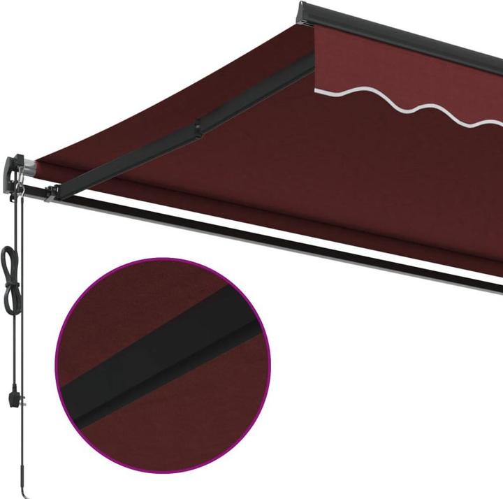 Immagine prodotto VidaXL Markise Automatisch Gelenkarmmarkise Sonnenmarkise Balkonmarkise Weinrot (4 m)