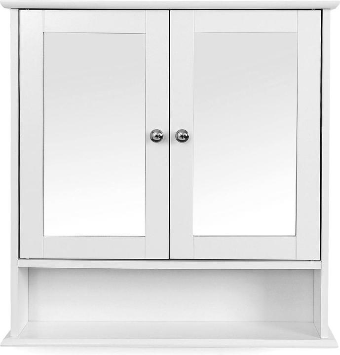 Immagine prodotto Vasagle Armadio a specchio LHC002 bianco 56,5 x 13,0 x 58,5 cm (56 x 13 x 58 cm)