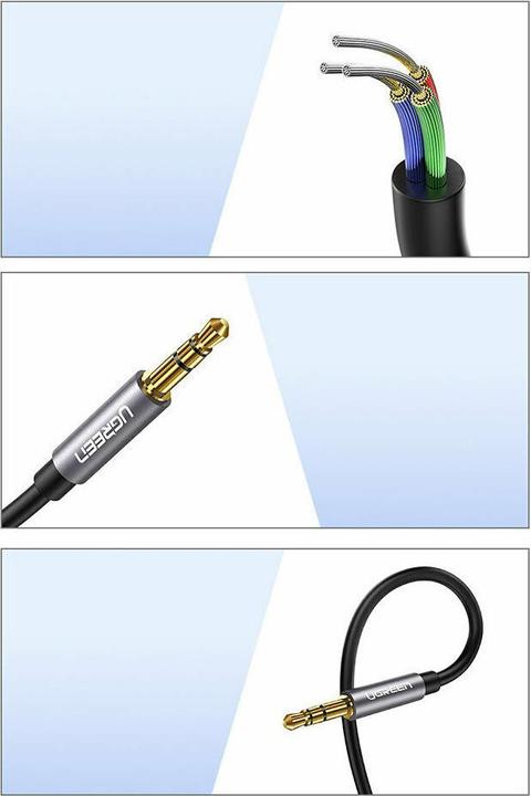 Actual product image Ugreen AUX jack audio extender 3.5 mm AV118, 1.5m (blue) (1.50 m, HDMI)