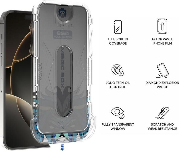 Immagine prodotto Lito Vetro blindato privacy incluso strumento di installazione (1 Pezzo/i, Apple iPhone 16 Pro Max)