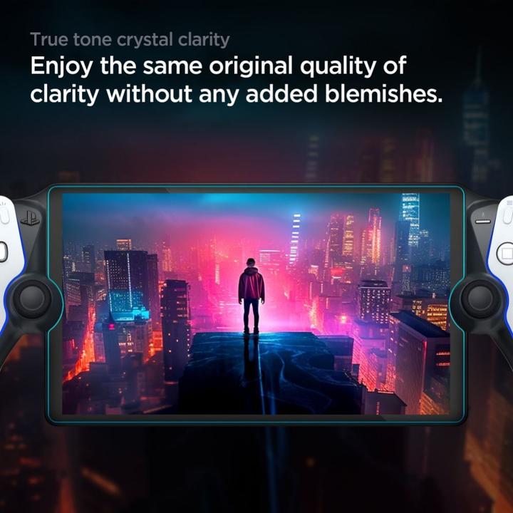 Actual product image Spigen GLAS.tR EZ Fit Playstation Portal Screen Protector