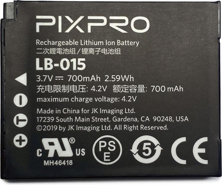 Actual product image Kodak Pixpro LB-015 (Rechargeable battery)