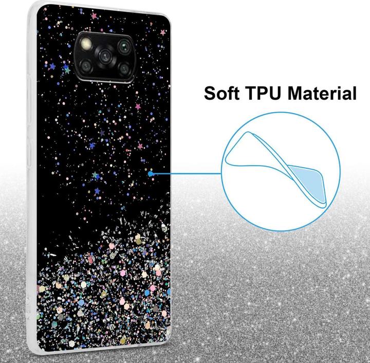 Immagine prodotto Cadorabo Custodia per Xiaomi POCO X3 NFC TPU funkelnder Glitter (Xiaomi Poco X3 NFC)