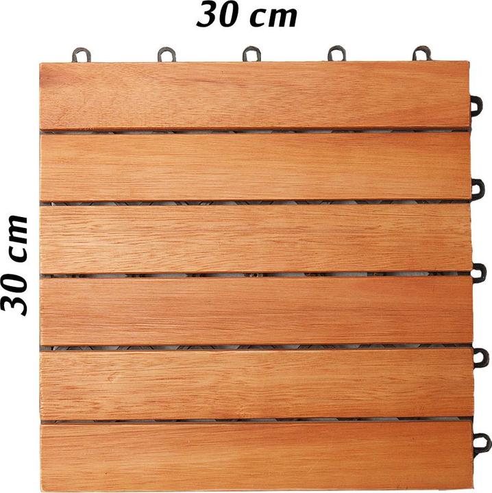 Actual product image Deuba 33x wooden tile (33 x, 30 x 30 cm)