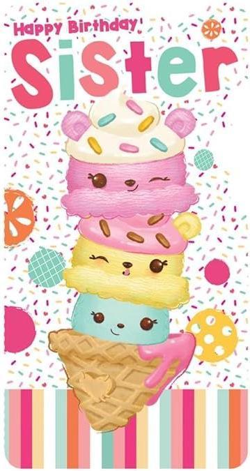 Immagine prodotto Num Noms Biglietto di auguri per il compleanno di una sorella (10 pz.)
