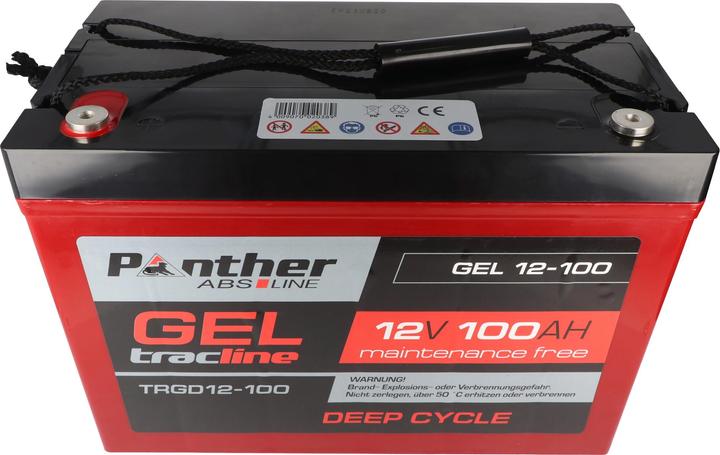 Actual product image Panther tracline Gel Tiefetlade Cycle 12V 100Ah Bleiakku AGM Blei Gel Akku (12 V, 100 Ah)