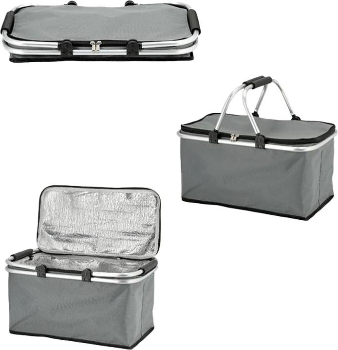 Image du produit Cepewa Panier à provisions thermique, pliable, gris, 30l (30 l)