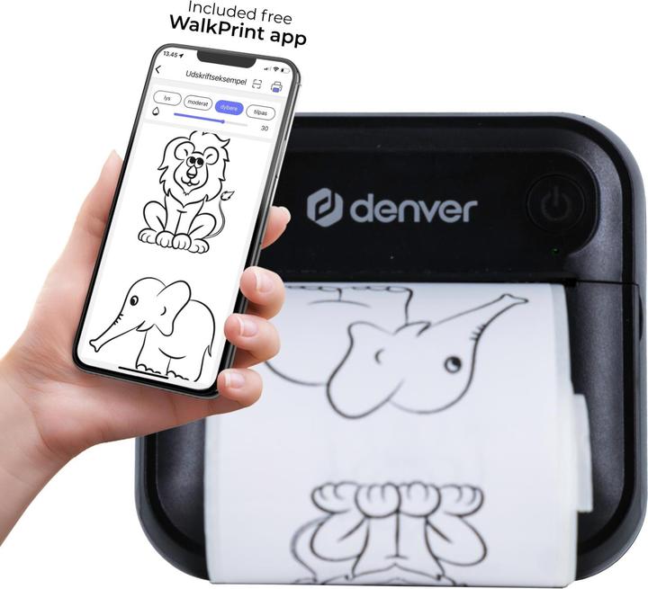 Image du produit Denver Imprimante BT (Thermodirecte, Noir et blanc)