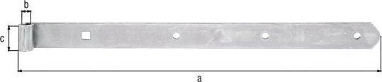 Actual product image GAH Shutter strap length 400 x 10 x 30 mm thickness 3 mm steel galvanised yellow Ø 10 mm rounded