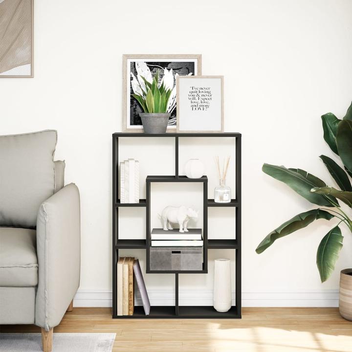 Produktbild VidaXL Bücherregal Raumteiler Standregal Aktenregal Büroregal Wandregal Schwarz (63 x 20 x 90 cm)