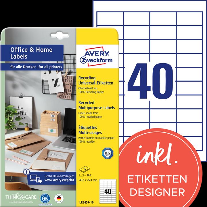 Produktbild Avery Recycling Universal-Etiketten