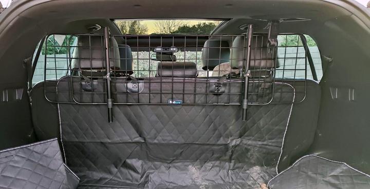 Actual product image Wiltec Dog Guard Barrier Freely Adjustable for the Car Model D Made of Iron (Dog)