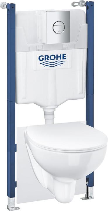 Image du produit Grohe Solido Bau Keramik 5-in-1 Set, incl. élément de bâti-support, WC suspendu, siège, plaque de