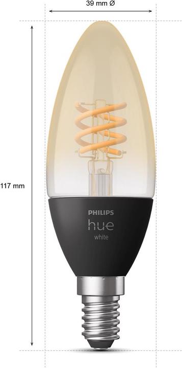 Actual product image Philips Hue White (E14, 4.50 W, 300 lm, 1 x, G)