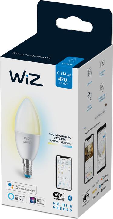 Actual product image WiZ smart bulb (E14, 4.80 W, 470 lm, 1 x, E)